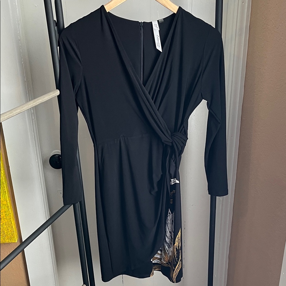 NY Collection Women’s Black Long Sleeve Dress